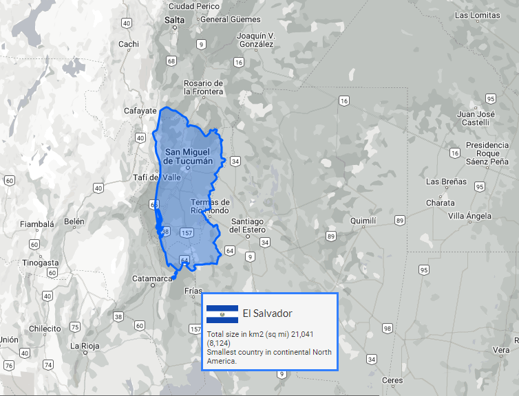 Provincia de Tucuman tamaño